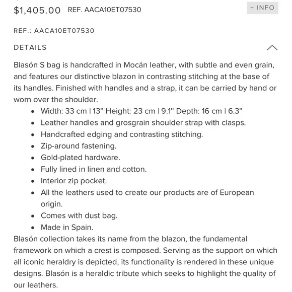 Carolina Herrera / Blasón S Medium Handbag NWT (authentic) - Picture 14 of 15